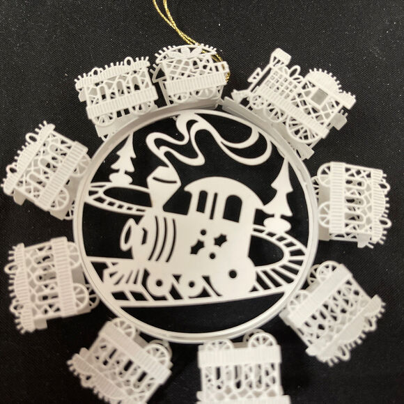 Winterlace by‎ Tamerlane Trains Christmas Ornaments Vintage Lot of 2 - Picture 4 of 6